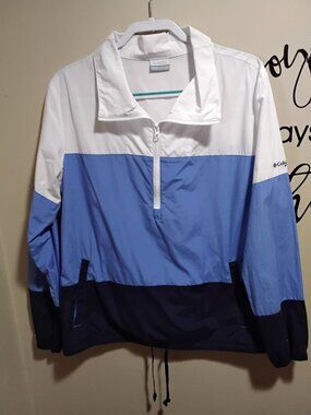 Columbia Women's Omni-Shield Colorblock Quarter-Zip Windbreaker Jacket - Size XL